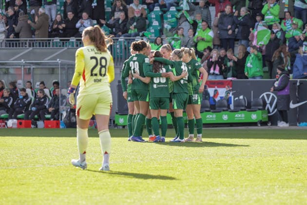 29 03 2026, xgrfx, Soccer Google Pixel Women Bundesliga, VfL Wolfsburg 1 FC Union Berlin v l Goal, Janina Minge to 1 1 VfL Wolfsburg DFL DFB REGULATIONS PROHIBIT ANY USE OF PHOTOGRAPHS as IMAGE SEQUENCES and or QUASI VIDEO Wolfsburg