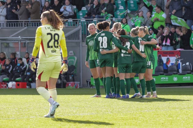 29 03 2026, xgrfx, Soccer Google Pixel Women Bundesliga, VfL Wolfsburg 1 FC Union Berlin v l Goal, Janina Minge to 1 1 VfL Wolfsburg DFL DFB REGULATIONS PROHIBIT ANY USE OF PHOTOGRAPHS as IMAGE SEQUENCES and or QUASI VIDEO Wolfsburg