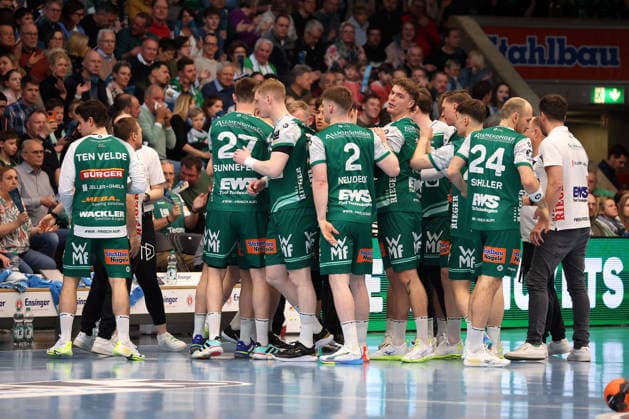 29 03 2026, Germany, Göppingen, Handball DAIKIN HBL, FRISCH AUF Göppingen vs HC Erlangen, Time-out FAG