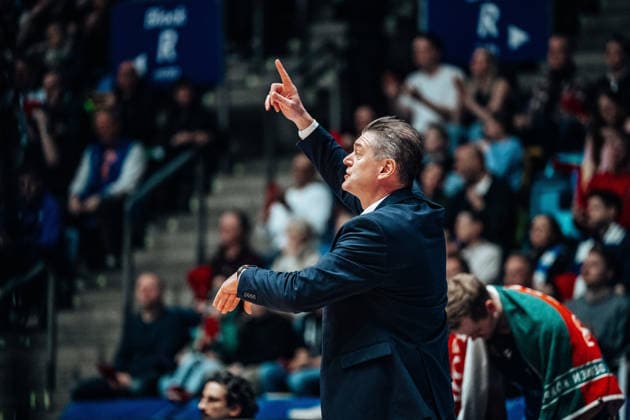 Klaus Perwas Head Coach, Head Coach, Skyliners Frankfurt GER, Skyliners Frankfurt vs Rostock Seawolves, easycredit BBL, Bundesliga, Matchday 26, Season 2025 2026 29 03 2026 Eibner Pressefoto Attila Ziga GER, Skyliners Frankfurt vs Rostock Seawolves, easycredit BBL, Bundesliga, Matchday 26, Season 2025 2026 29 03 2026 Frankfurt am Main Copyright: xEibner-Pressefotox EP_AZA