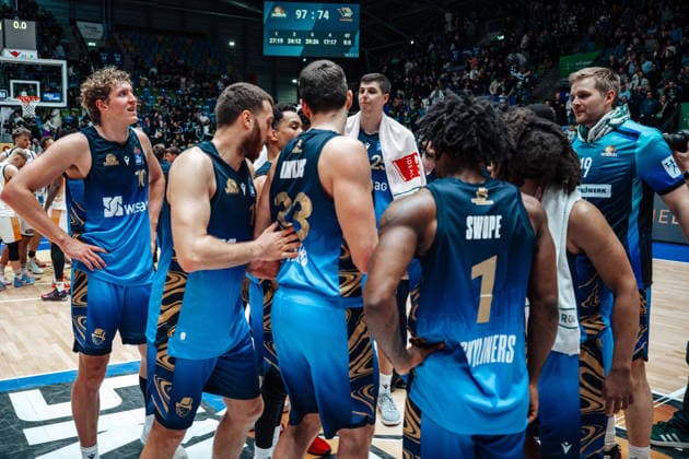 Cheers Skyliners Frankfurt GER, Skyliners Frankfurt vs Rostock Seawolves, easycredit BBL, Bundesliga, Matchday 26, Season 2025 2026 29 03 2026 Eibner Pressefoto Attila Ziga GER, Skyliners Frankfurt vs Rostock Seawolves, easycredit BBL, Bundesliga, Matchday 26, Season 2025 2026 29 03 2026 Frankfurt am Main Copyright: xEibner-Pressefotox EP_AZA