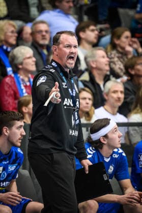 Misha Kaufmann TVB Stuttgart, Coach Schrei GER, TVB Stuttgart TBV Lemgo Lippe, DAIKIN HBL, Handball, Bundesliga, 26 Matchday, Season 2025 2026, 29 03 2026 GER, TVB Stuttgart TBV Lemgo Lippe, DAIKIN HBL, Handball, Bundesliga, 26 Matchday, Season 2025 2026, 29 03 2026 Stuttgart Copyright: xSandyxDinkelackerx EP_SDR
