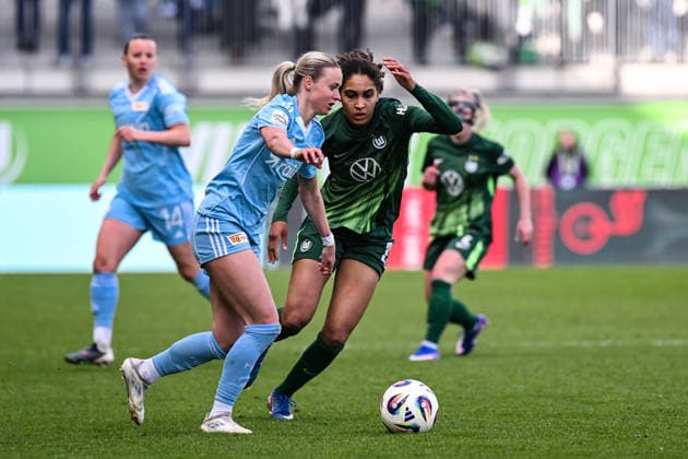 Soccer I Women I Season 2025 2026 I Bundesliga I 22 Matchday I VfL Wolfsburg 1 FC Union Berlin I 29 03 2026 Judith Steinert 17, 1 FC Union Berlin , Cora Zicai 28, VfL Wolfsburg Wolfsburg AOK Stadion Niedersachsen Germany Copyright: xLobeca InesxHähnelx