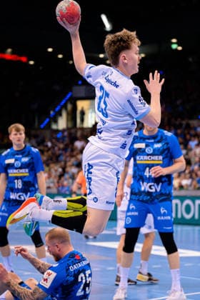 Stuttgart HBL 25 26 TVB Stuttgart TBV Lemgo Jarnes Faust TBV Lemgo Stuttgart Porsche Arena Baden Württemberg Germany