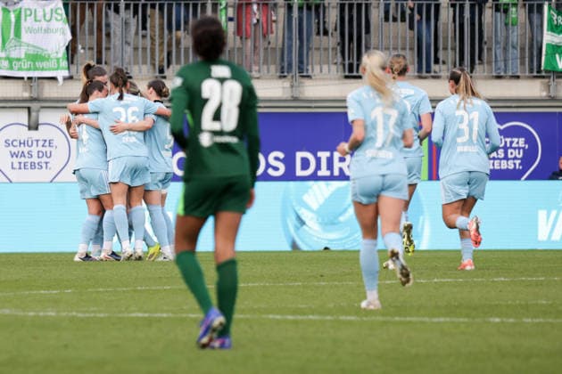29 03 2026, xgrfx, Soccer Google Pixel Women Bundesliga, VfL Wolfsburg 1 FC Union Berlin v l Own goal, Camilla Küver VfL Wolfsburg to 1 2 for Union Berlin DFL DFB REGULATIONS PROHIBIT ANY USE OF PHOTOGRAPHS as IMAGE SEQUENCES and or QUASI VIDEO Wolfsburg