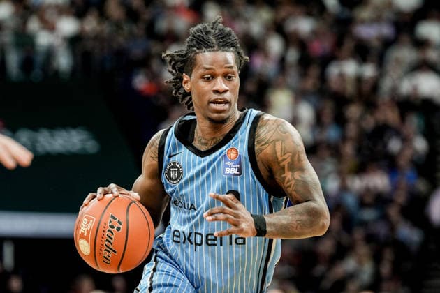 Germany easyCredit BBL, Main Round 2025 26, 22 Matchday Veolia Towers Hamburg vs FC Bayern Munich Basketball Barclays Arena Hamburg Leonard Thorpe Jr Veolia Towers Hamburg, 2 , Freisteller Copyright: xStefanxTrochax