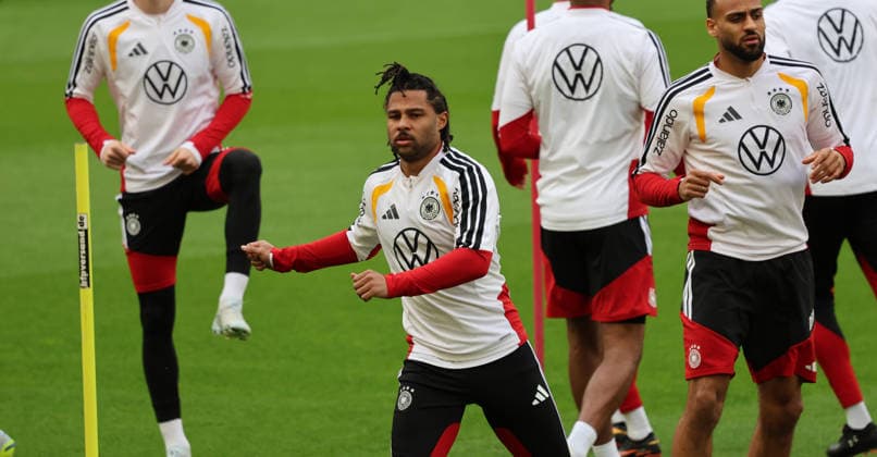 29 03 26 DFB training Germany, Stuttgart, 29 03 2026, football, national team 2026, DFB Germany, training Serge Gnabry