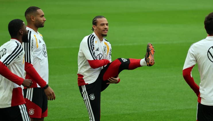 29 03 26 DFB Training Germany, Stuttgart, 29 03 2026, Football, National Team 2026, DFB Germany, Training Leroy Sane