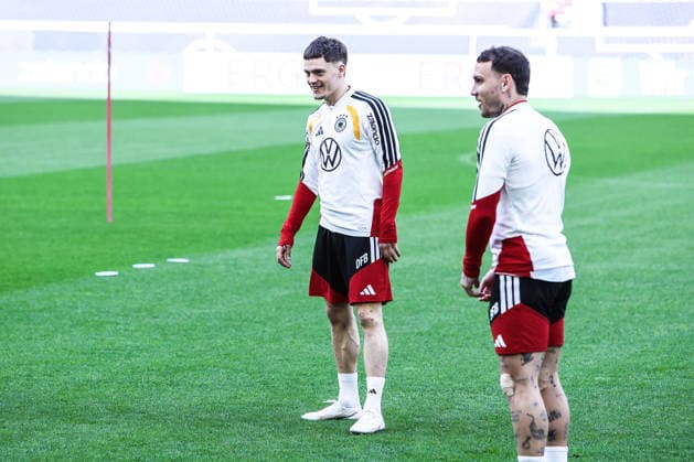 Sport, Football, UEFA international final training Germany before the friendly match against Ghana 29 03 2026, MHP Arena Stuttgart Florian Wirtz Germany, 17 Stuttgart MHP Arena Baden Württemberg Germany