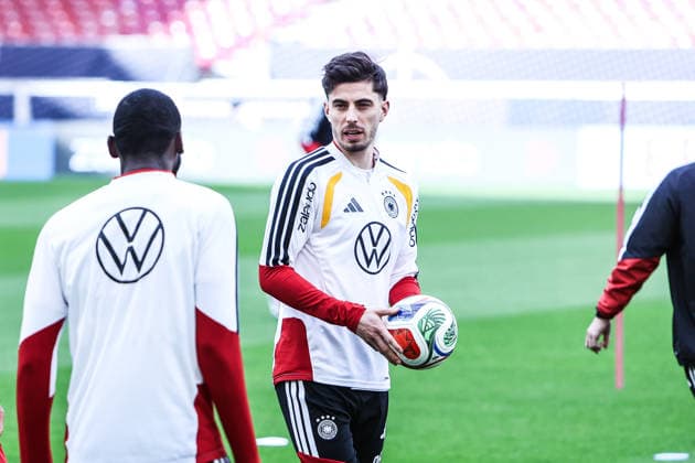 Sport, Football, UEFA international final training Germany before the friendly match against Ghana 29 03 2026, MHP Arena Stuttgart Kai Havertz Germany, 7 Stuttgart MHP Arena Baden Württemberg Germany