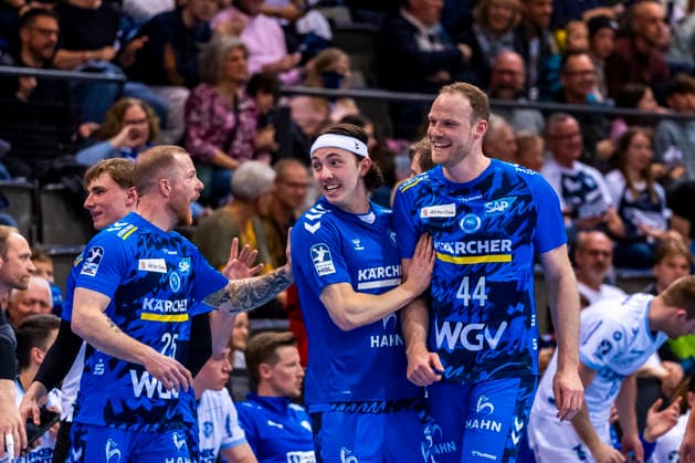 DAIKIN Handball Bundesliga TVB Stuttgart vs TBV Lemgo Lippe 29 03 2026 Stuttgart, GERMANY 29 March 2026 Lenny Rubin TVB Stuttgart, 44 celebrating his goal during the match between TVB Stuttgart and TBV Lemgo Lippe on matchday 26 of the Daikin Handball Bundesliga at the Porsche Arena Copyright: xBEAUTIFULxSPORTS Steinx