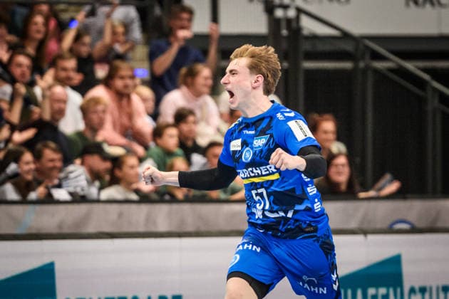 Jakob Nigg TVB Stuttgart, 57 Jubel GER, TVB Stuttgart TBV Lemgo Lippe, DAIKIN HBL, Handball, Bundesliga, 26 Matchday, Season 2025 2026, 29 03 2026 GER, TVB Stuttgart TBV Lemgo Lippe, DAIKIN HBL, Handball, Bundesliga, 26 Matchday, Season 2025 2026, 29 03 2026 Stuttgart Copyright: xSandyxDinkelackerx EP_SDR