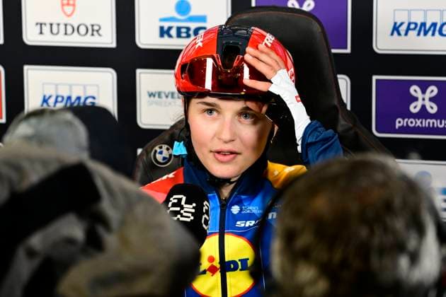 In Flanders Fields in Wevelgem Women 2026 Cycling Race WEVELGEM, BELGIUM - MARCH 29 : Moors Fleur (BEL) of Lidl - Trek during an interview after the race during the 13rd edition of In Flanders Fields in Wevelgem Women an UCI Women s World Tour 1.WWT one day cycling road race for Women Elite of 134 km with start in Wevelgem and finish in Wevelgem on March 29, 2026 in Wevelgem, Belgium, 29 03 2026 ( Motordriver Serge Seynaeve - Wevelgem Belgium  Copyright: xJanxDexMeuleneirx