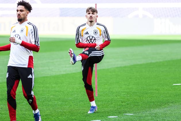Sport, Football, UEFA international final training Germany before the friendly match against Ghana 29 03 2026, MHP Arena Stuttgart Lennart Karl Germany, 25 Stuttgart MHP Arena Baden Württemberg Germany
