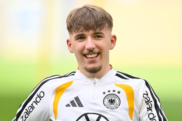 Lennart Karl GER 25 Portrait warming up training iam 29 03 2026 m ahead of the DFB Laenderspiel Germany GER vs Ghana GHA friendly match test match on 30 03 2026 DFL REGULATIONS PROHIBIT ANY USE OF PHOTOGRAPHS AS IMAGE SEQUENCES AND OR QUASI VIDEO DFB Laenderspiel Germany GER vs Ghana GHA