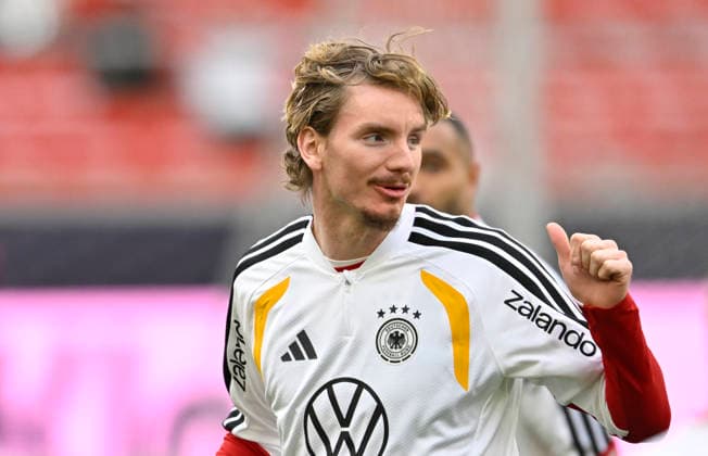Nick Woltemade GER 11 Portrait warming up training iam 29 03 2026 m ahead of the DFB Laenderspiel Germany GER vs Ghana GHA friendly match test match on 30 03 2026 DFL REGULATIONS PROHIBIT ANY USE OF PHOTOGRAPHS AS IMAGE SEQUENCES AND OR QUASI VIDEO DFB Laenderspiel Germany GER vs Ghana GHA