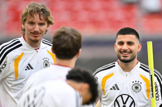 Nick Woltemade GER 11 Deniz Undav GER 13 Angelo Stiller GER 16 Portrait Aufwaermen Training iam 29 03 2026 m Vorfeld des DFB Laenderspiel Deutschland GER vs Ghana GHA Freundschatsspiel Testspiel am 30 03 2026 DFL REGULATIONS PROHIBIT ANY USE OF PHOTOGRAPHS AS IMAGE SEQUENCES AND OR QUASI VIDEO DFB Laenderspiel Deutschland GER vs Ghana GHA