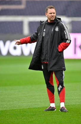 German coach Coach Julian Nagelsmann GER Gesture Gesture Warming up Training iam 29 03 2026 m ahead of DFB Laenderspiel Germany GER vs Ghana GHA Freundschatsspiel Testspiel am 30 03 2026 DFL REGULATIONS PROHIBIT ANY USE OF PHOTOGRAPHS AS IMAGE SEQUENCES AND OR QUASI VIDEO DFB Laenderspiel Germany GER vs Ghana GHA