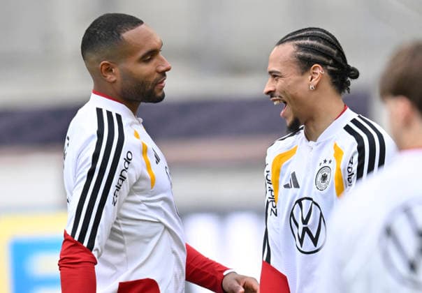 Leroy Sane GER 19 Portrait Jonathan Tah GER 04 warm-up training iam 29 03 2026 m ahead of the DFB Laenderspiel Germany GER vs Ghana GHA friendly match test match on 30 03 2026 DFL REGULATIONS PROHIBIT ANY USE OF PHOTOGRAPHS AS IMAGE SEQUENCES AND OR QUASI VIDEO DFB Laenderspiel Germany GER vs Ghana GHA
