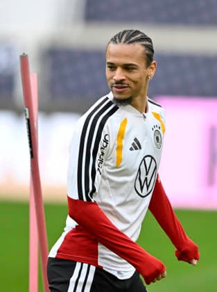 Leroy Sane GER 19 warm-up training iam 29 03 2026 m ahead of DFB Laenderspiel Deutschland GER vs Ghana GHA Freundschatsspiel Testspiel am 30 03 2026 DFL REGULATIONS PROHIBIT ANY USE OF PHOTOGRAPHS AS IMAGE SEQUENCES AND OR QUASI VIDEO DFB Laenderspiel Deutschland GER vs Ghana GHA