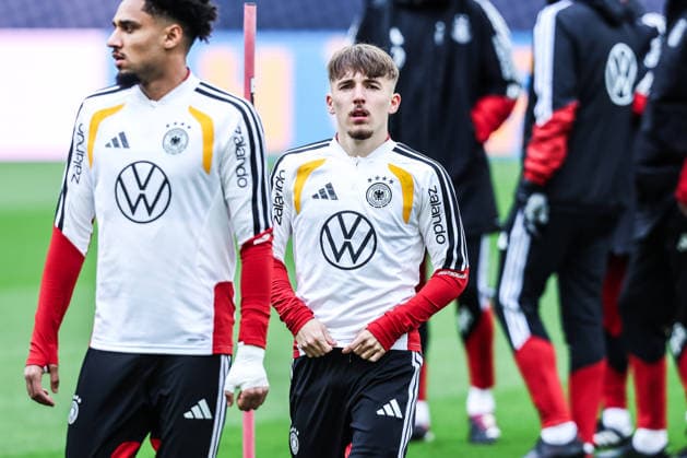 Sport, Football, UEFA international final training Germany before the friendly match against Ghana 29 03 2026, MHP Arena Stuttgart Lennart Karl Germany, 25 Stuttgart MHP Arena Baden Württemberg Germany