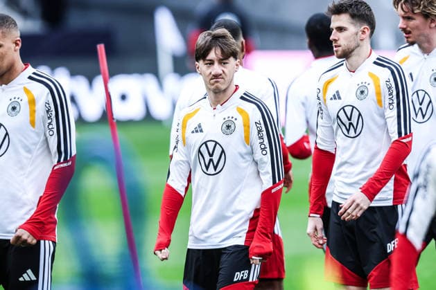 Sport, Football, UEFA international final training Germany before the friendly match against Ghana 29 03 2026, MHP Arena Stuttgart Angelo Stiller Germany, 16 Stuttgart MHP Arena Baden Württemberg Germany