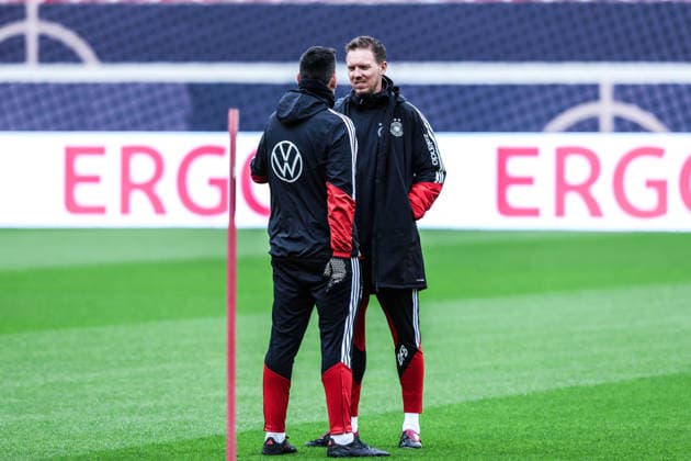 Sport, Football, UEFA international final training Germany before the friendly match against Ghana 29 03 2026, MHP Arena Stuttgart Julian Nagelsmann Coach, Germany Stuttgart MHP Arena Baden Württemberg Germany