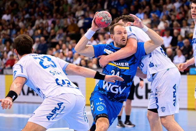 Stuttgart HBL 25 26 TVB Stuttgart TBV Lemgo Kai Häfner Haefner Stuttgart Stuttgart Porsche Arena Baden Württemberg Germany
