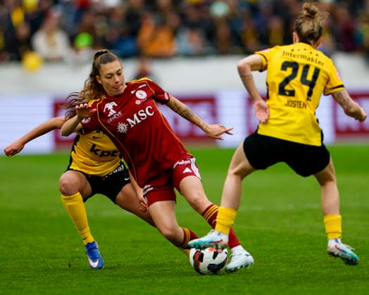 29 03 2026, SUI, Womens Cup Final 2026 BSC Young Boys Women vs Servette FC Chenois Feminin Asun Martinez 8, Servette FC Chenois Feminin and Lisa Josten 24, BSC YB Women Winterthur Stadion Schützenwiese Zurich Switzerland