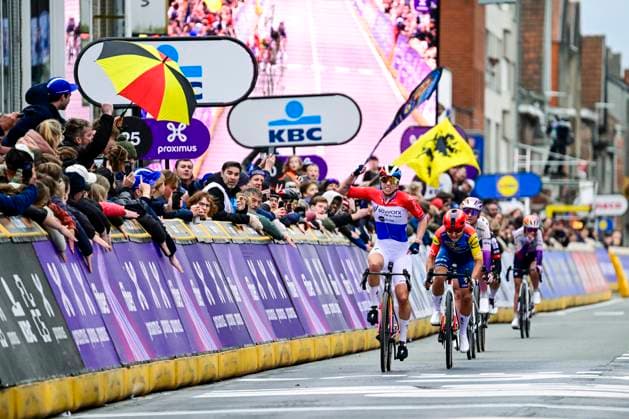 In Flanders Fields in Wevelgem Women 2026 Cycling Race WEVELGEM, BELGIUM - MARCH 29 : Wiebes Lorena (NED) of Team SD Worx - Protime celebrating her victory during the 13rd edition of In Flanders Fields in Wevelgem Women an UCI Women s World Tour 1.WWT one day cycling road race for Women Elite of 134 km with start in Wevelgem and finish in Wevelgem on March 29, 2026 in Wevelgem, Belgium, 29 03 2026 ( Motordriver Serge Seynaeve - Wevelgem Belgium  Copyright: xJanxDexMeuleneirx