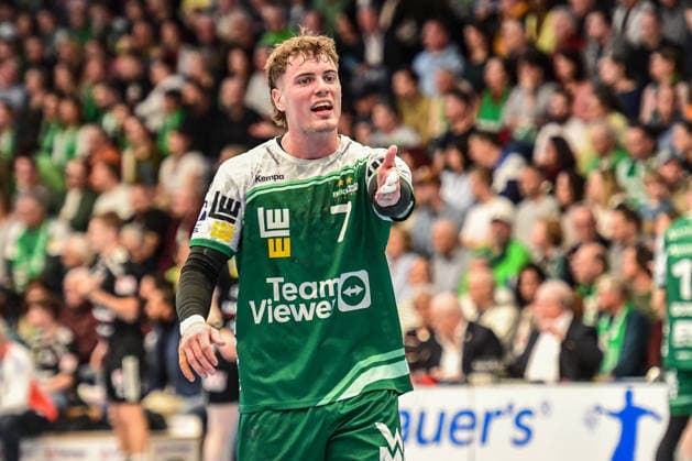 DAIKIN HBL Bundesliga Frisch Auf Göppingen HC Erlangen Göppingen, 29 03 2026 Victor Klöve FRISCH AUF Göppingen, 7 dissatisfied with the course of the game in the first half Göppingen, 29 03 2026, 26 Matchday of the DAIKIN Handball Bundesliga, Frisch Auf Göppingen HC Erlangen EWS Arena, Göppingen Copyright: xBEAUTIFULxSPORTS Märklx