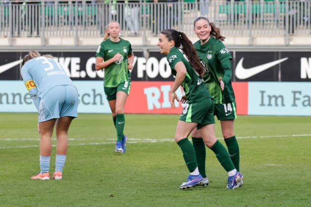 29 03 2026, xgrfx, Soccer Google Pixel Women Bundesliga, VfL Wolfsburg 1 FC Union Berlin v l Goal, Judit Pujols to 3 3 VfL Wolfsburg DFL DFB REGULATIONS PROHIBIT ANY USE OF PHOTOGRAPHS as IMAGE SEQUENCES and or QUASI VIDEO Wolfsburg