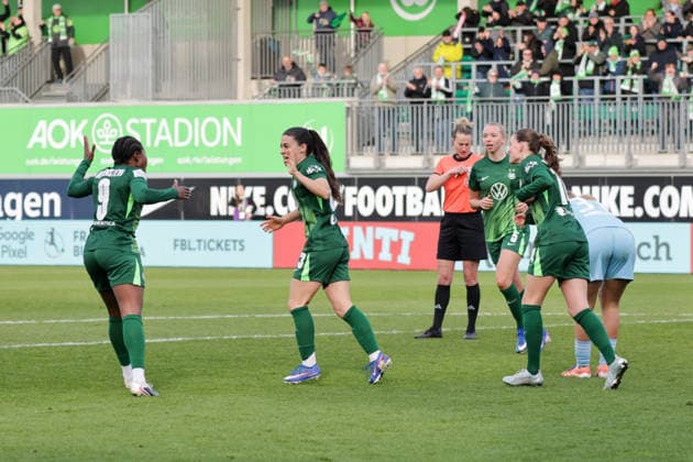 29 03 2026, xgrfx, Soccer Google Pixel Women Bundesliga, VfL Wolfsburg 1 FC Union Berlin v l Goal, Judit Pujols to 3 3 VfL Wolfsburg DFL DFB REGULATIONS PROHIBIT ANY USE OF PHOTOGRAPHS as IMAGE SEQUENCES and or QUASI VIDEO Wolfsburg
