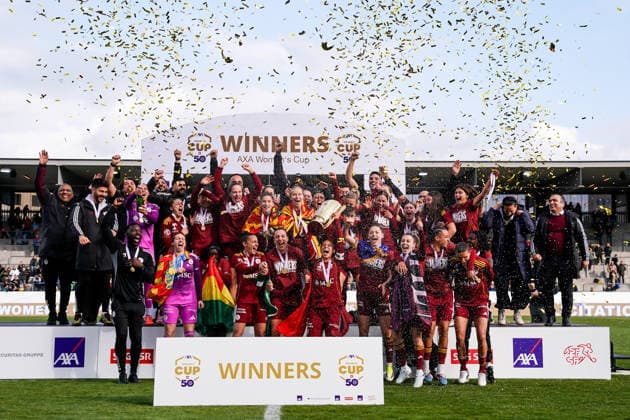 Football, Switzerland, Women, Cup, Servette Chenois are cup winners after beating Young Boys Bern in the final
