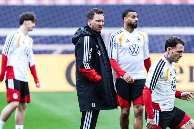 Sport, Football, UEFA international final training Germany before the friendly match against Ghana 29 03 2026, MHP Arena Stuttgart Julian Nagelsmann Coach, Germany Stuttgart MHP Arena Baden Württemberg Germany
