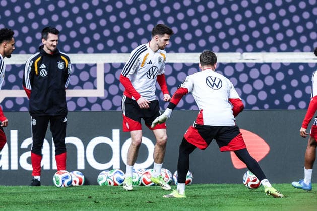 Sport, Football, UEFA international final training Germany before the friendly match against Ghana 29 03 2026, MHP Arena Stuttgart Anton Stach Germany, 24 Stuttgart MHP Arena Baden Württemberg Germany