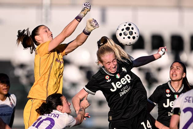 Cm Biella 29 03 2026 - Coppa Italia femminile Juventus-Fiorentina foto Cristiano Mazzi Image nella foto: Cecilie Fiskerstrand-Amalie Vangsgaard-Michela Catena 