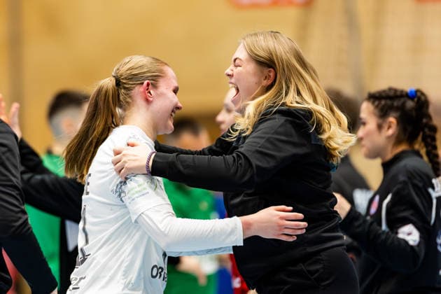 29 03 2026, GER, Handball, Women, Season 2025 2026, EHF European League, Quarter-finals, Thueringer HC Nykobing Falster Handbold Laura Kuske Thueringer HC,11 , Lotta Heider Thueringer HC,7 99947 Bad Langensalza Salza Halle Sporthalle Mehrz Thüringen Germany