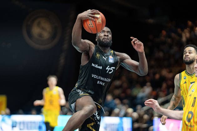 Oluwasimisola Shittu Nr 45 Basketball Loewen Braunschweig GER, Basketball Loewen Braunschweig vs Alba Berlin, Basketball, easyCredit BBL, Week 26, Season 2025 26, 29 03 2026 GER, Basketball Loewen Braunschweig vs Alba Berlin, Basketball, easyCredit BBL, Week 26, Season 2025 26, 29 03 2026 Braunschweig Copyright: xEibner-Pressefoto DanielxREINELTx EP_DRT