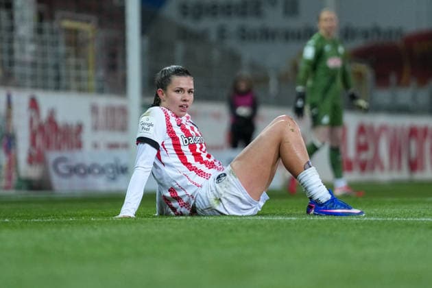 Leela Egli SC Freiburg, 20 on the ground , Germany, Football, GooglePixel Womens Bundesliga, 22 Matchday, 2025 2026, SC Freiburg vs TSG 1899 Hoffenheim, 29 03 2026, Dreisamstadion, Freiburg, Germany DFB REGULATIONS PROHIBIT ANY USE OF PHOTOGRAPHS AS IMAGE SEQUENCES AND OR QUASI VIDEO Freiburg Dreisamstadion Baden Wuerttemberg Germany Copyright: xArnexAmbergx