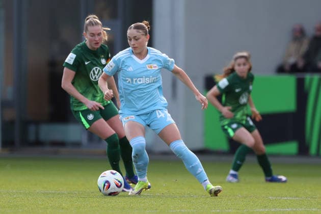 VfL vs Berlin, BL Women Wolfsburg, 29 03 2026, Football, Women, Google Pixel Bundesliga, Season 2025 2026, VfL Wolfsburg vs FC Union Berlin, Lia Kamber Union Berlin AOK Stadion Niedersachsen Germany