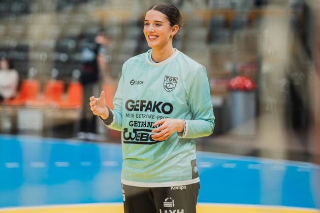 Sophie Leenen TG Nuettingen, 33 smiles TSV Bayer 04 Leverkusen vs TG Nuertingen, Handball, 2 Handball Bundesliga, 22 Matchday, Season 2025 26, 29 03 2026, TSV Bayer 04 Leverkusen vs TG Nuertingen, Handball, 2 HBL, 22 Matchday, Season 2025 26, 29 03 2026 Leverkusen Copyright: xEibner-Pressefoto LukasxBaldygax EP_LBA