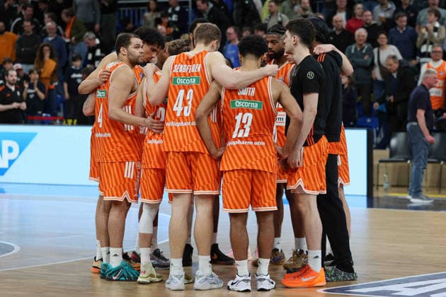 Disappointed on the court the players of Ratiopharm Ulm GER, MLP Academics Heidelberg vs Ratiopharm Ulm, Basketball, easycredit Basketball Bundesliga, 26 Matchday, Season, 2025 2026, 29 03 2025 GER, MLP Academics Heidelberg vs Ratiopharm Ulm, Basketball, easycredit Basketball Bundesliga, 26 Matchday, Season, 2025 2026, 29 03 2025 Heidelberg Copyright: xEibner-Pressefoto JoergxHirschx EP_JHH