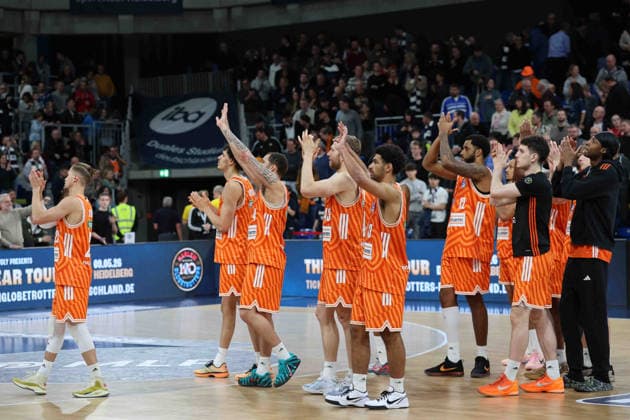 Disappointed on the court Ratiopharm Ulm GER, MLP Academics Heidelberg vs Ratiopharm Ulm, Basketball, easycredit Basketball Bundesliga, 26 Matchday, Season, 2025 2026, 29 03 2025 GER, MLP Academics Heidelberg vs Ratiopharm Ulm, Basketball, easycredit Basketball Bundesliga, 26 Matchday, Season, 2025 2026, 29 03 2025 Heidelberg Copyright: xEibner-Pressefoto JoergxHirschx EP_JHH