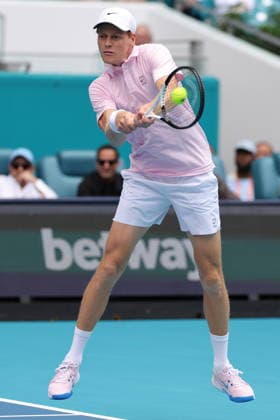 Tennis 2026 Miami Open - Day 12 - Men s Final Jannik Sinner of Italy in action against Jiri Lehecka of the Czech Republic during the Men™s Final match at the 2026 Miami Open tennis tournament in Miami, Florida, USA, 29 March 2026. MIAMI FLORIDA United States  Copyright: xCRISTOBALxHERRERA-ULASHKEVICHx