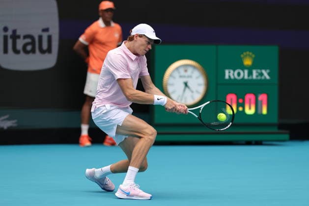 Tennis 2026 Miami Open - Day 12 - Men s Final Jannik Sinner of Italy in action against Jiri Lehecka of the Czech Republic during the Men™s Final match at the 2026 Miami Open tennis tournament in Miami, Florida, USA, 29 March 2026. MIAMI FLORIDA United States  Copyright: xCRISTOBALxHERRERA-ULASHKEVICHx