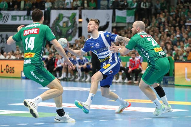 Handball DAIKIN HBL, SC DHfK Leipzig ThSV Eisenach 29 03 2026 Dominik Solak 30, ThSV Eisenach Handball, DAIKIN HBL, 1 Bundesliga, Season 2025 2026, Matchday 26 SC DHfK Leipzig vs ThSV Eisenach on 29 03 2026 at Quarterback Immobilien Arena Leipzig Copyright: xBEAUTIFULxSPORTS JanxKaeferx