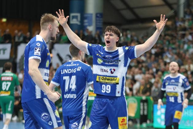 Handball DAIKIN HBL, SC DHfK Leipzig ThSV Eisenach 29 03 2026 Tillmann Leu 99, ThSV Eisenach emotional Handball, DAIKIN HBL, 1 Bundesliga, Season 2025 2026, 26 Matchday SC DHfK Leipzig vs ThSV Eisenach on 29 03 2026 at Quarterback Immobilien Arena Leipzig Copyright: xBEAUTIFULxSPORTS JanxKaeferx