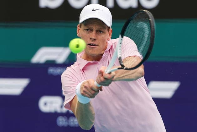 Tennis 2026 Miami Open - Day 12 - Men s Final Jannik Sinner of Italy in action against Jiri Lehecka of the Czech Republic during the Men™s Final match at the 2026 Miami Open tennis tournament at the Hard Rock Stadium in Miami, Florida, USA, 29 March 2026. MIAMI FLORIDA United States  Copyright: xCRISTOBALxHERRERA-ULASHKEVICHx