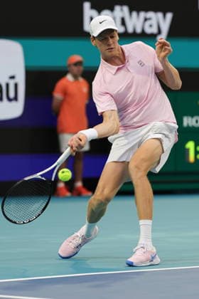 Tennis 2026 Miami Open - Day 12 - Men s Final Jannik Sinner of Italy in action against Jiri Lehecka of the Czech Republic during the Men™s Final match at the 2026 Miami Open tennis tournament at the Hard Rock Stadium in Miami, Florida, USA, 29 March 2026. MIAMI FLORIDA United States  Copyright: xCRISTOBALxHERRERA-ULASHKEVICHx
